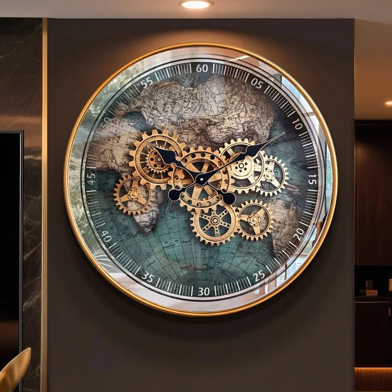 Round Fashion Unique Wall Clock Premium Glass Nordic Design Modern Digital Clock Living Room Orologio Da Parete Home Decor Items