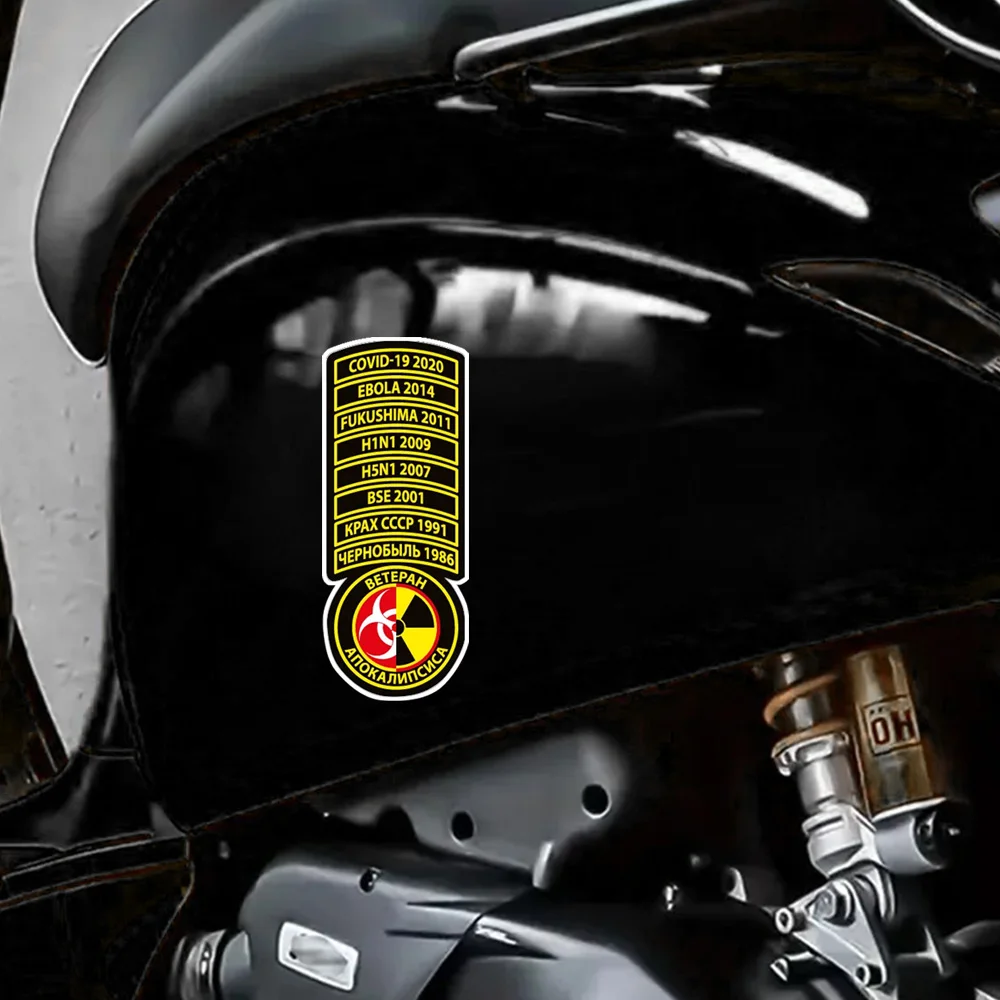 Stiker Mobil Waterproof Vinyl Veteran Apocalypse untuk Bumper, Jendela, Truk