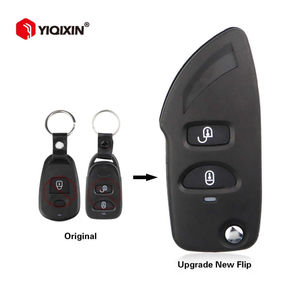 

YIQIXIN For Hyundai Elantra Santa Atos Trajet Fe Tucson IX35 Terracan For Kia Carens 2006-2012 Modified Remote Car Key Shell