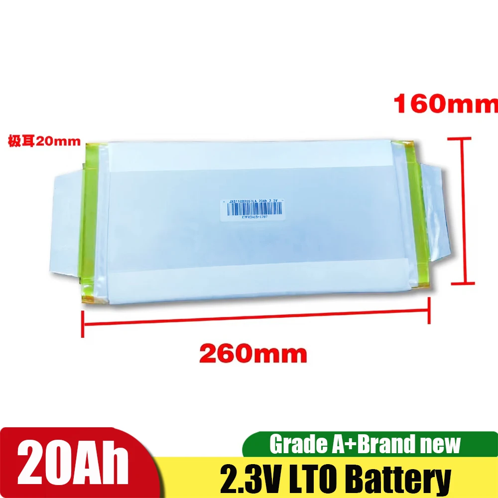 6 pezzi LTO 2.4V 25Ah 50C 1250A per 12V 24V litio titanato 2.3V batteria potenza 14.4V EV Golf Cart ciclo di lunga durata