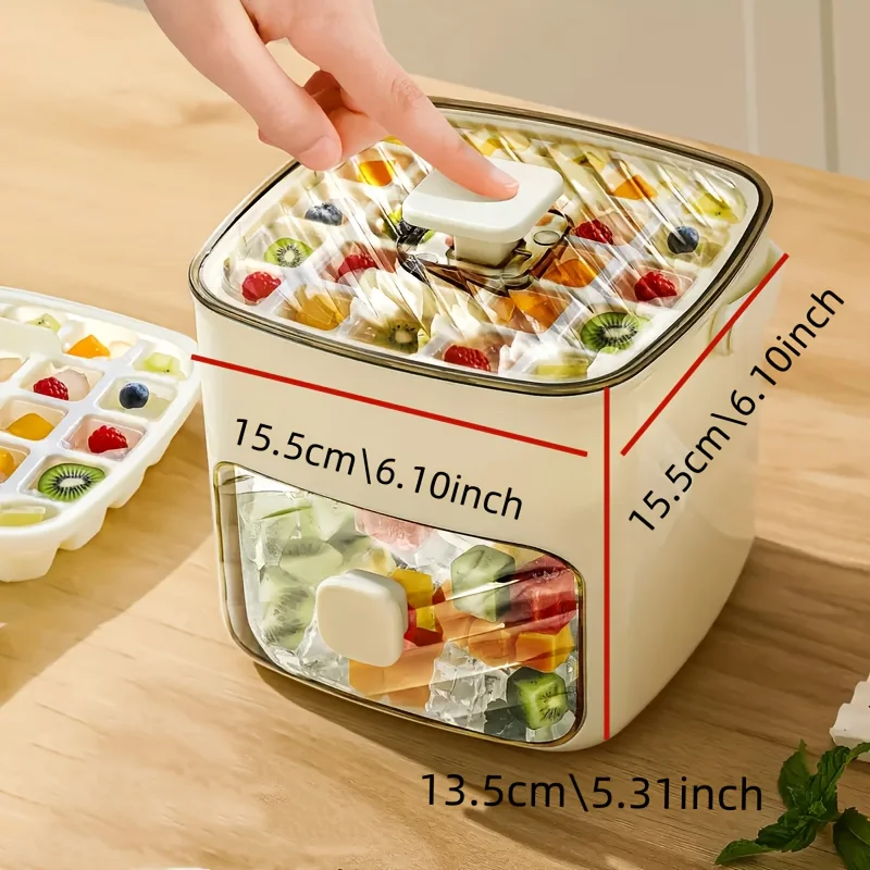 Desktop Ice Making Box 48pcs Of Ice Double-layer Design Food-grade Safety Suitable for Home Office A-have Tool for The Kitchen