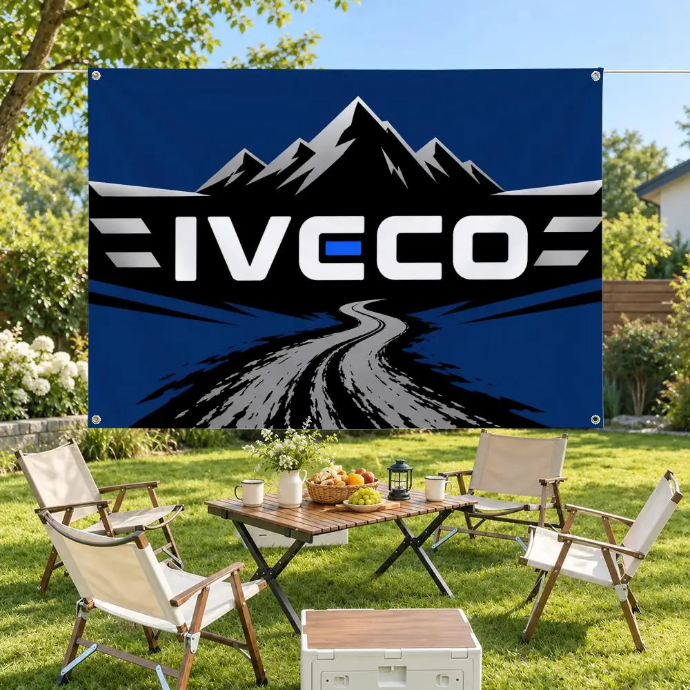Brand IVECO Flags Modern Fabric Banner Pennants Bedroom Garden Party Birthday Wall Ornament Decor