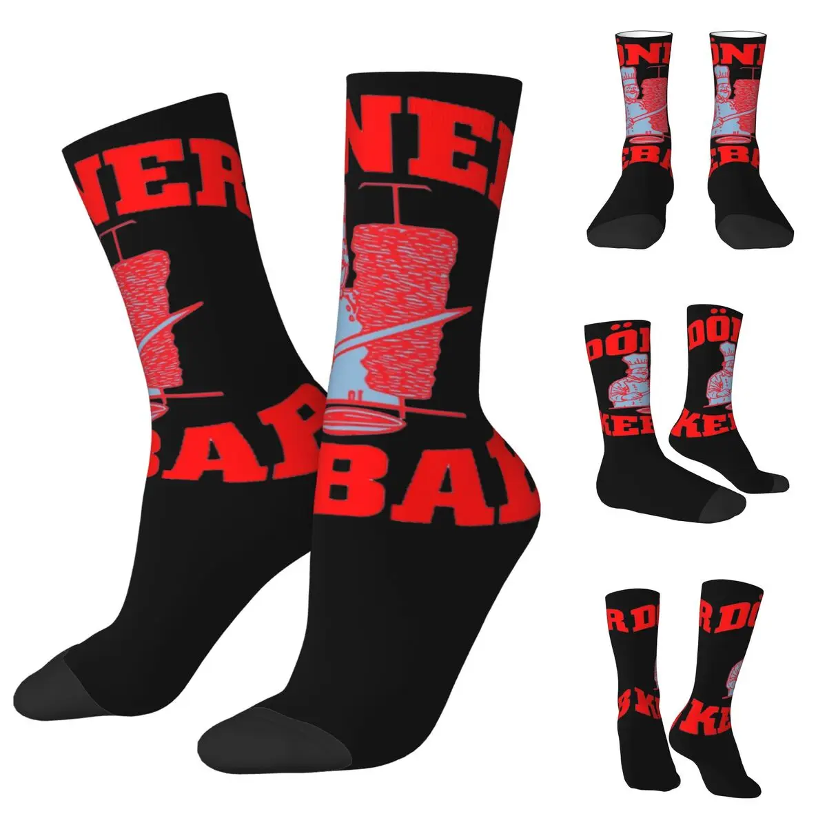 

I Love Doner Kebab Men and Women printing Socks,Windproof Applicable throughout the year Dressing Gift