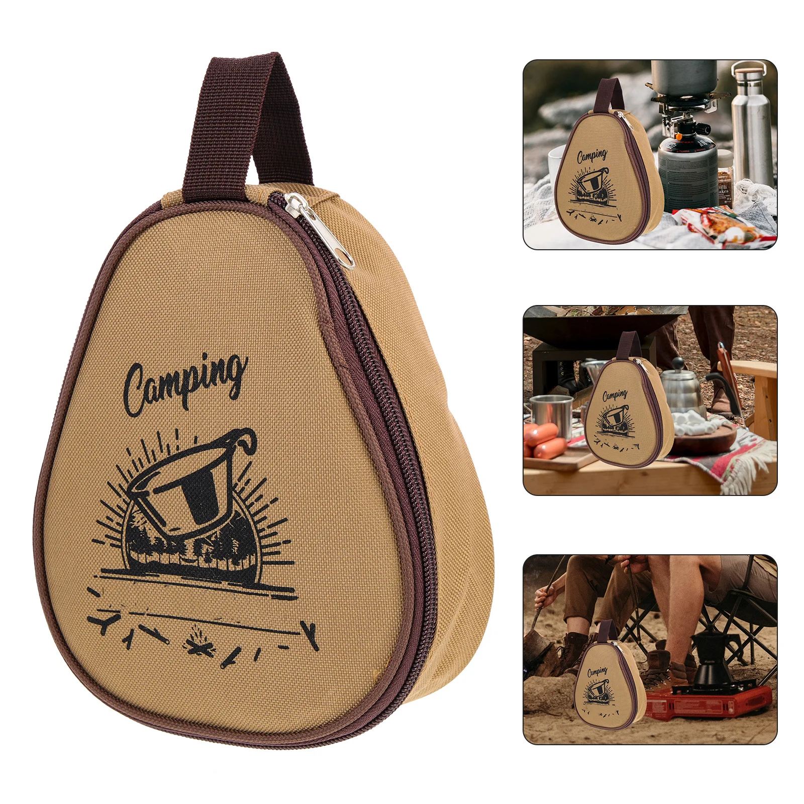 

Large Capacity Camping Cutlery Bag Oxford Cloth Waterproof Portable Storage for Outdoor Picnic Bowl Organizer Hanging Tableware