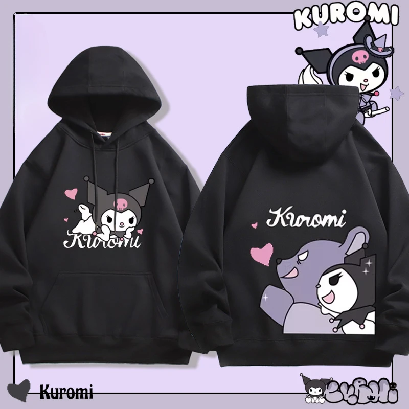 Kuromi women hoodies for Women Cartoon Sweatshirt for Womens and Mens in Spring and Autumn periphery Hoodies Couple\'s Clothing