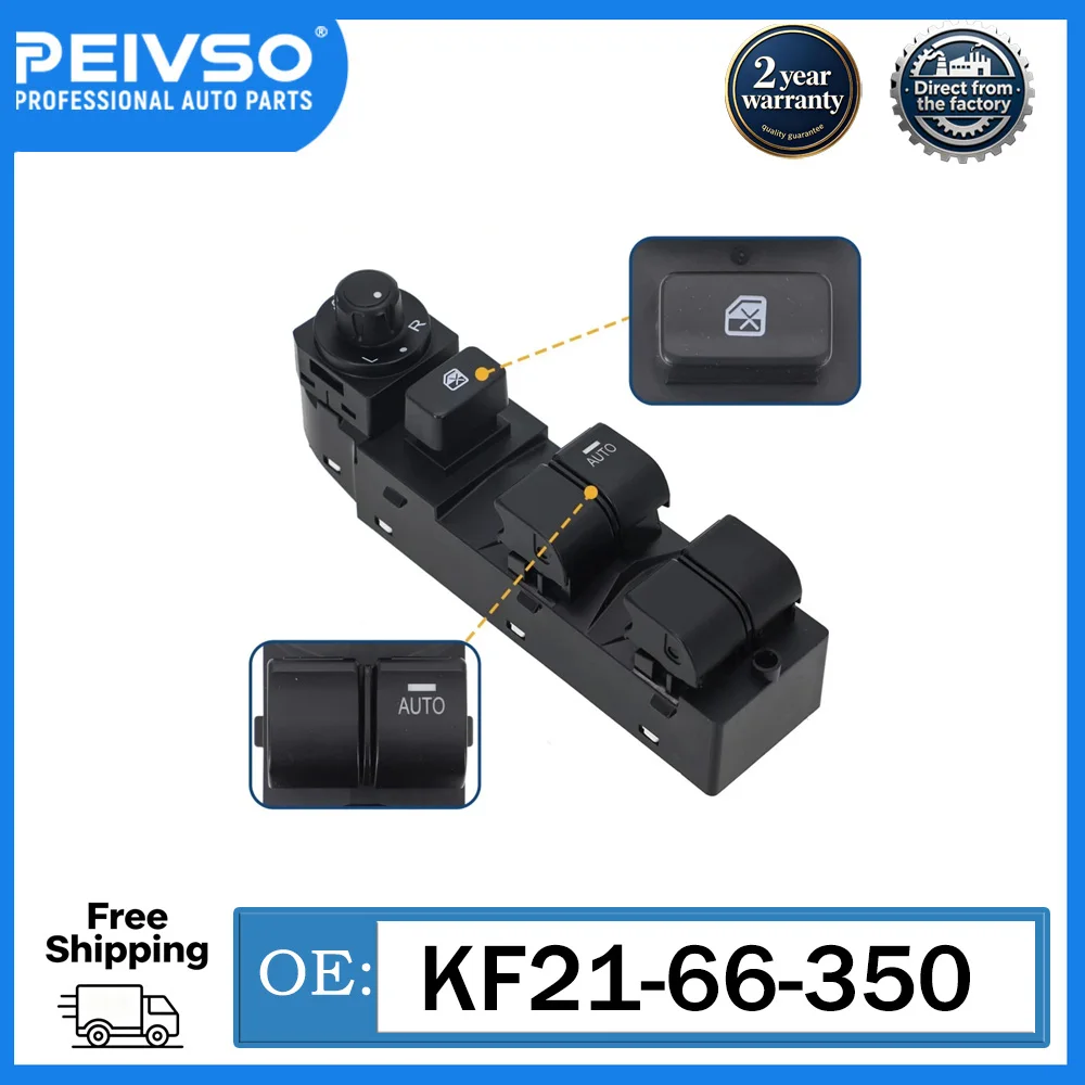 NEW RHD Right Side Main Power Window Switch KF21-66-350 KF2166350 For MAZDA 6 2014-2015 CX-5 2012-2020