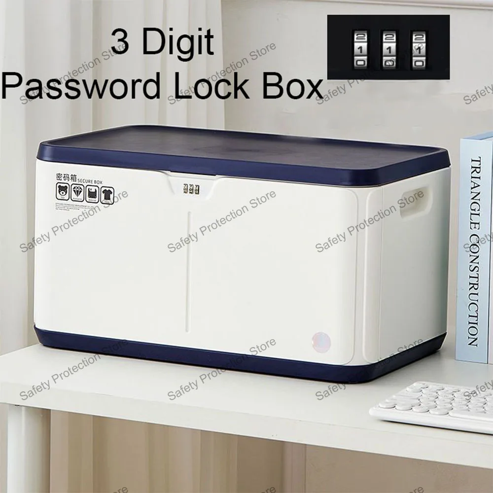 password lock safe box digitos abs seguranca de privacidade storage box grande capacidade lanche passaporte household carro household 01