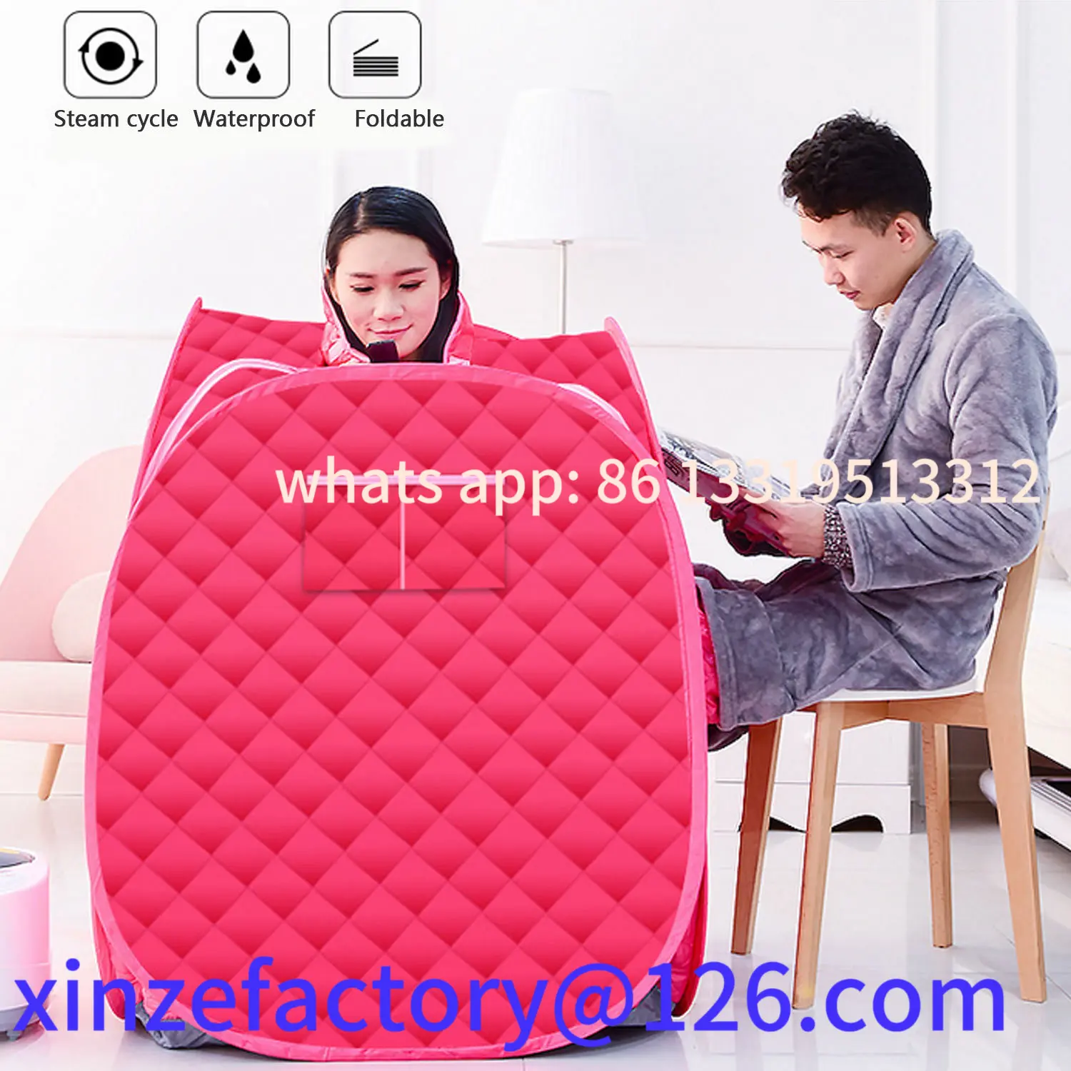 

Customizable Portable Folding Steam Sauna SPA Room Tent Box without Steamer