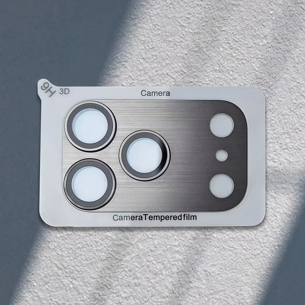 واقي كاميرا معدني برتقالي زجاجي لهاتف آيفون 17 برو ماكس غطاء حلقة عدسة معدني لهاتف آيفون 17 برو ماكس ملحقات عدسات الهاتف