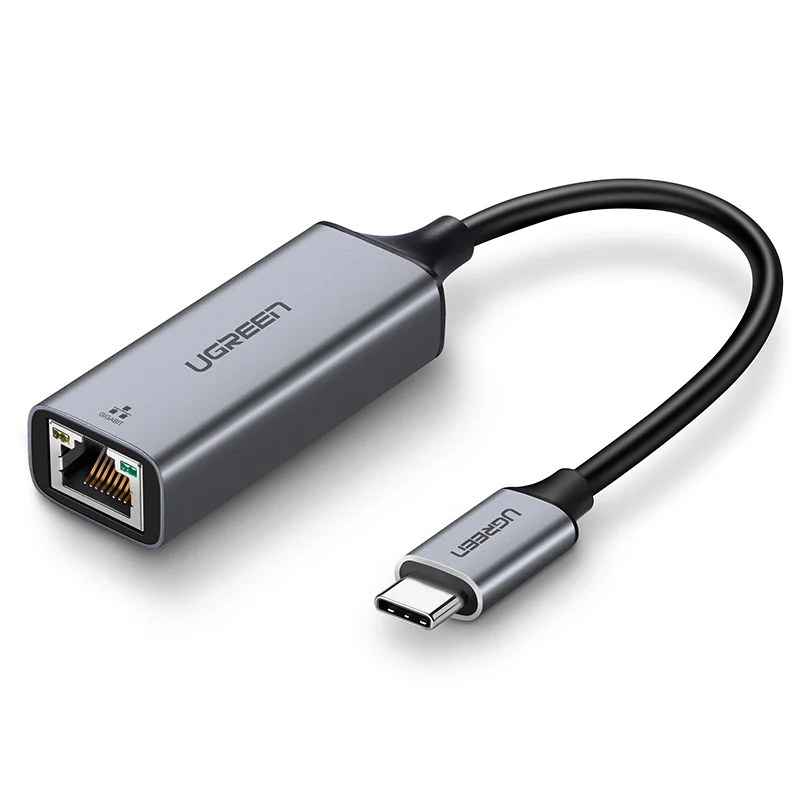 UGREEN Adaptador USB C a Ethernet Gigabit RJ45 a USB 3.0 Tipo-C (Thunderbolt 3) Adaptador de red LAN Ethernet
