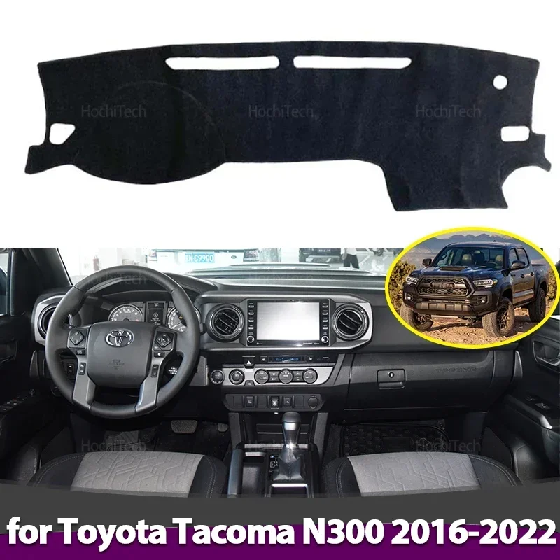 Anti-Rutsch-Armaturenbrett-Abdeckung, Schutzpolster, Zubehör, Sonnenschutz, Teppich für Toyota Tacoma N300 2016 2017 2018 2019 2020 2021 2022