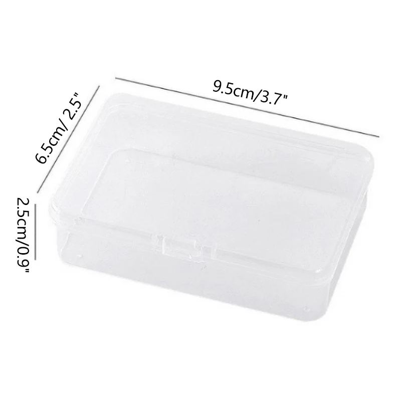 Transparent Plastic Storage Box Photocards Small Card Storage Box Desk Organizer Box Classification Box Stationery