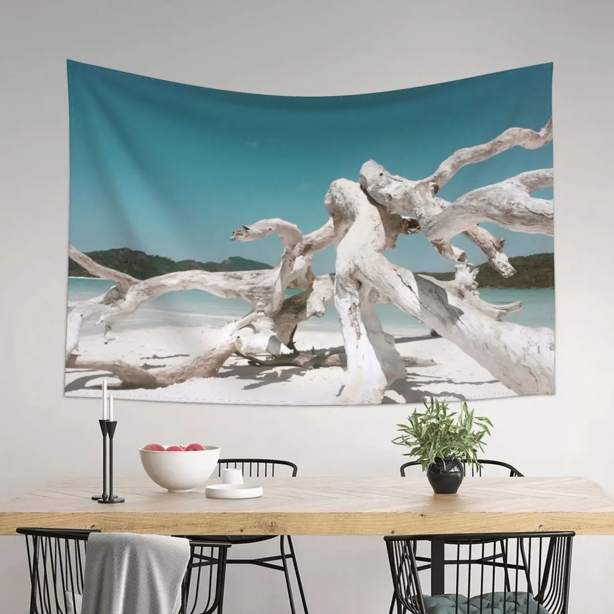

White Haven Beach, Driftwood Tapestry Room Decor Cute Home Decorations Outdoor Decor Carpet On The Wall Tapestry