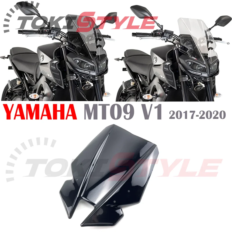 For Yamaha MT09 2017 2018 2019 2020 MT-09 FZ-09 FZ09 MT 09 \'17-\'20 Motorcycle Sport Touring Windshield WindScreen Wind Deflector