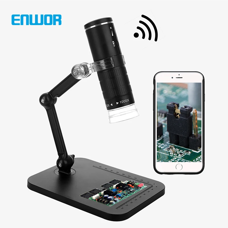 WiFi Digital Microscope HD1080P 1000X USB Microscope 8 LED Wireless Portable Electronic Magnifier Camera for IPhone iPad PC F210