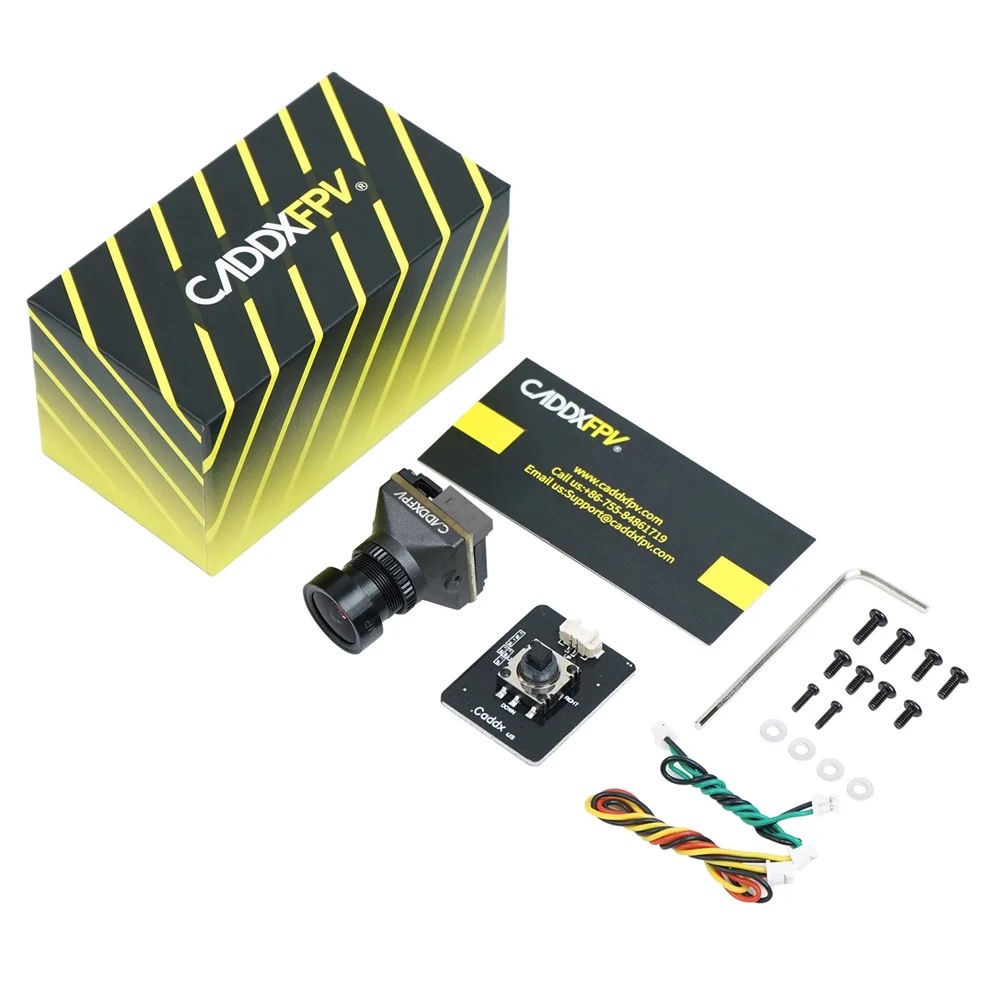 CADDX Ratel Pro 1500TVL WDR 4.5V-27V 4:3/16:9 NTSC/PAL CMOS FPV Starlight Night Vision Blacklight Camera for Day and Night
