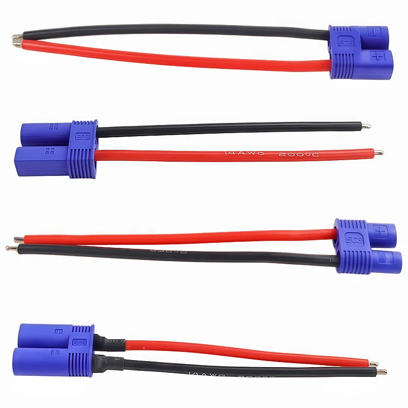 EC3 16AWG/EC5 14AWG Silicon Cable EC5 EC3 Plug/Socket RC Battery Toy Tail Plug Tail Length 10CM Wholesale