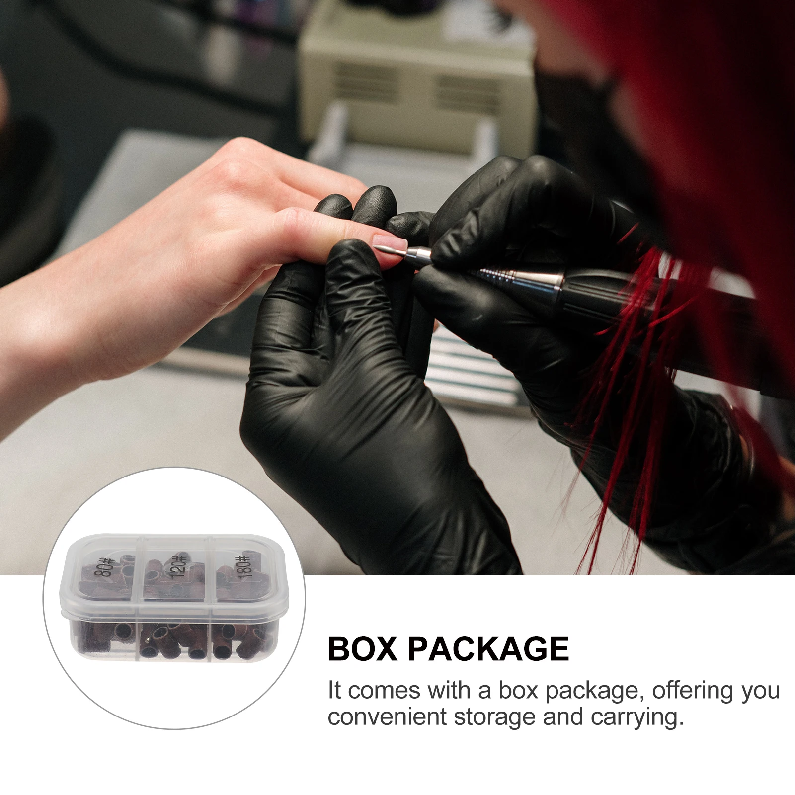 

1 Box Professional Manicure Sanding Bands with Rough Surface Nail Art Polishing Tool for Easy Polish Removal and Leveling