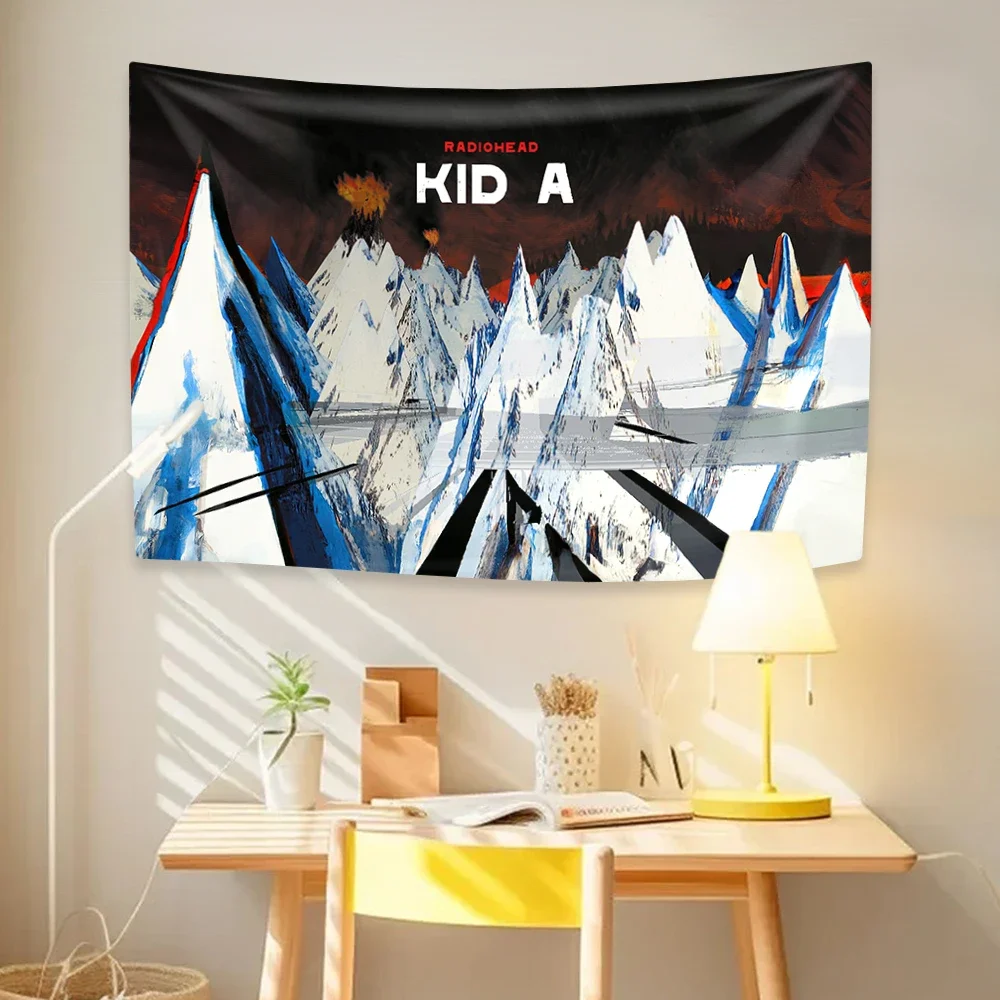 

Radioheads Tapestry Classic Rock Band Wall Hanging Dormitory Bedroom Background Home Decor Concert Banner Birthday Gifts