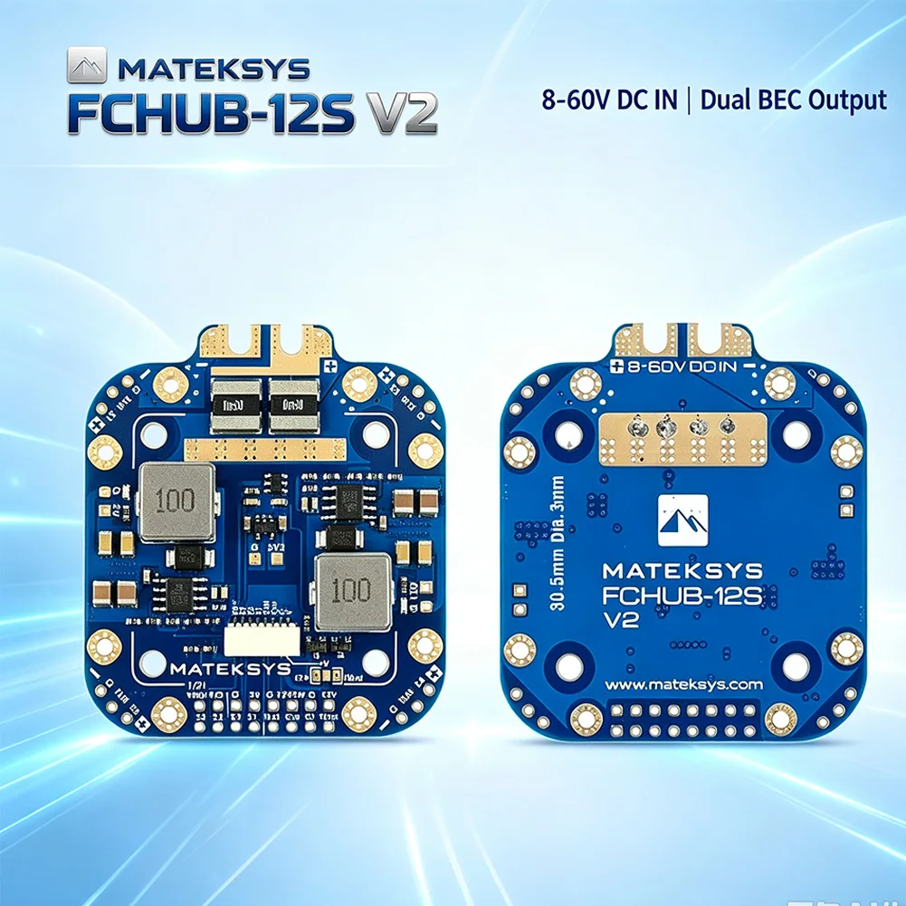 MATEKSYS FCHUB‑12S V2 XCLASS PDB Power Board For FPV Multicopter Drone