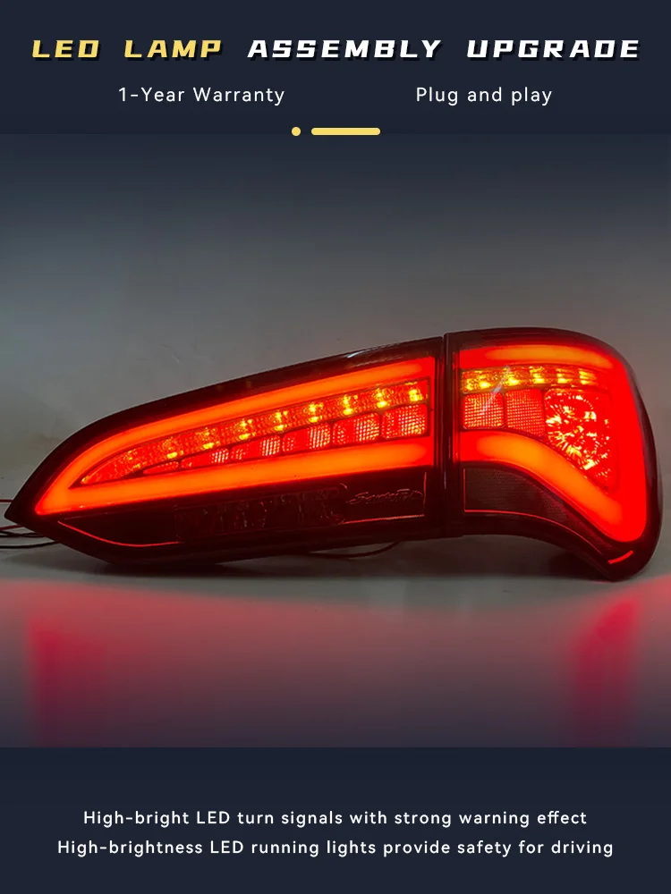 Car Lights For Hyundai IX45 Santa Fe 2013-2018 LED Automatic Taillight DRL New Design Assembly Upgrade DRL Rear Lamp Accessories