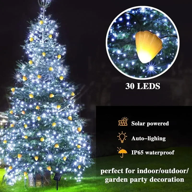 Luci solari a fungo, 8 modalità Lucine da esterno Natale Fungo solare da terra per esterni a led Piccole luci colorate