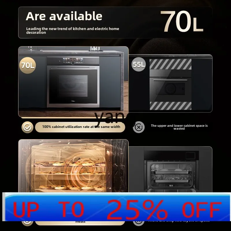 

Lhh Micro Steaming and Baking All-in-One Machine Household 70L Microwave Oven Electric Oven
