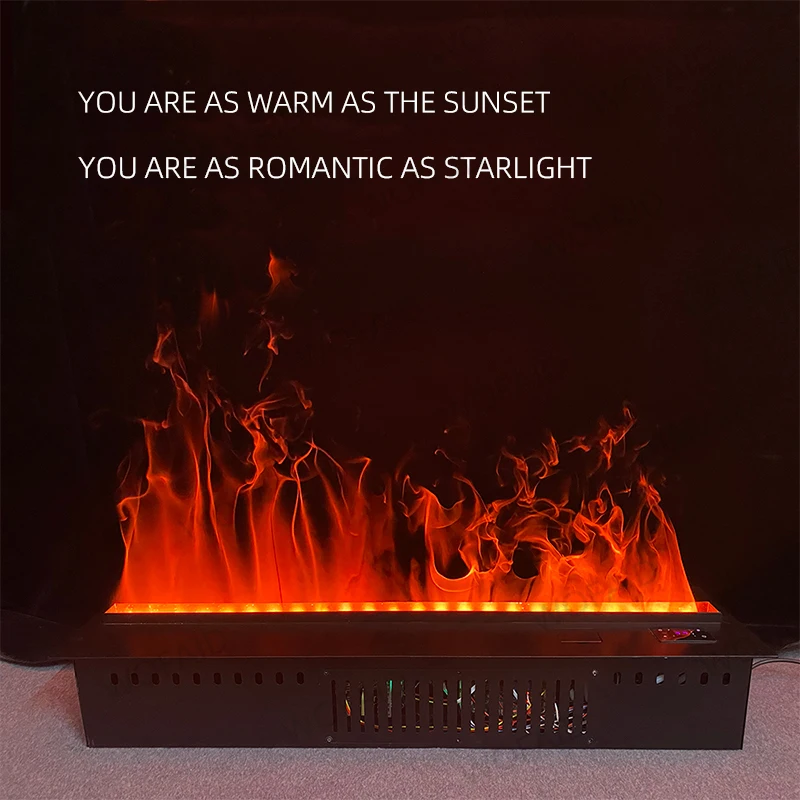 

3D Atomized Fireplace smart LED virtual flame indoor decoration humidifier Customized atomized water steam electric fireplace