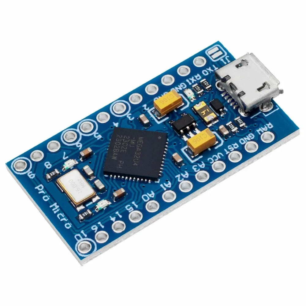 DIYTZT Pro Micro ATmega32U4 5V 16MHz Original Chip Replace ATmega328 For Arduino Pro Mini With 2 Row Pin Header