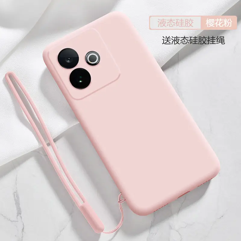 

For Realme GT7 Pro GT 7T Case Fashion Simple Silicone Lanyard TPU Skin-friendly Cover For Realme GT 7 7T Pro Shockproof Bumper