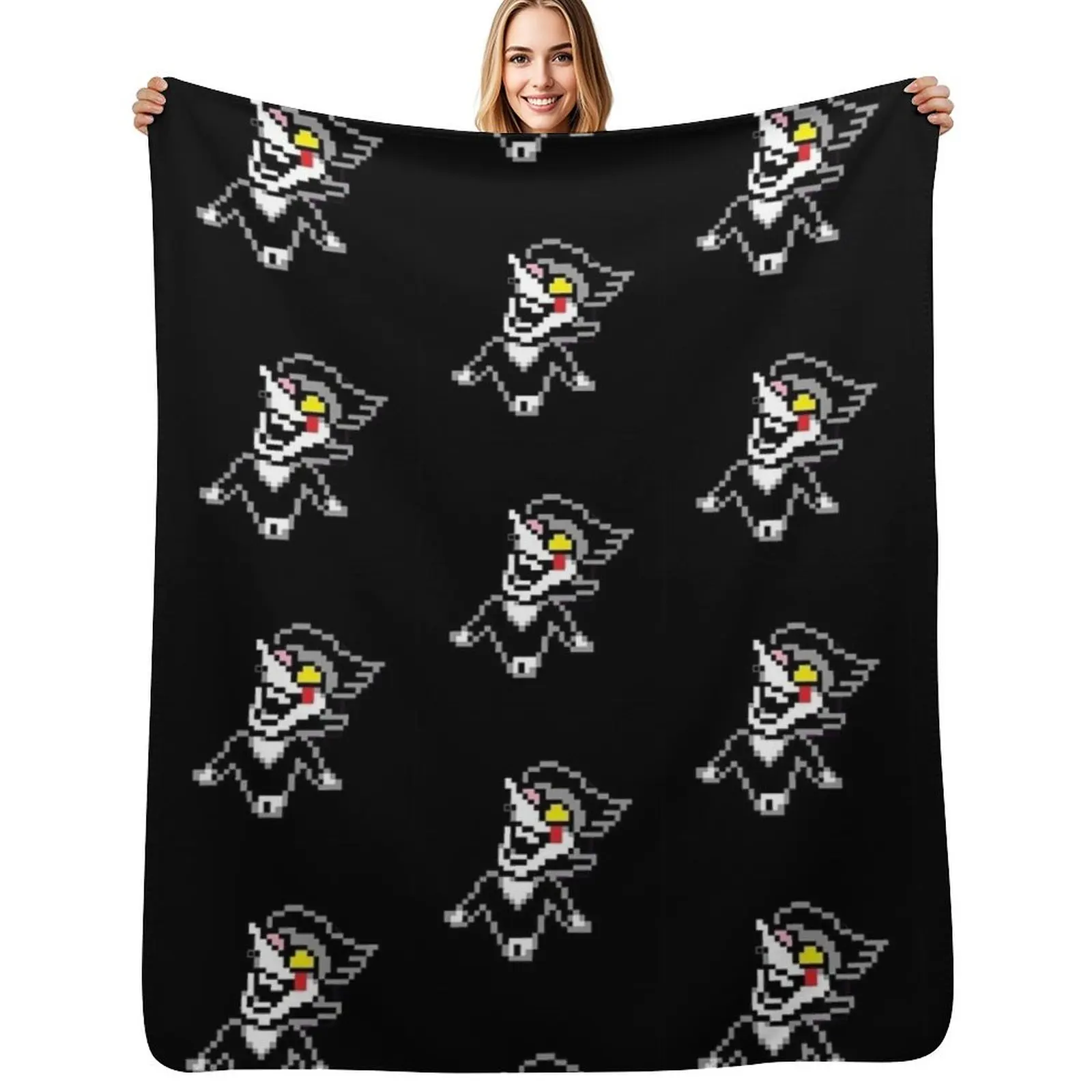 Spamton Pixel Throw Blanket Versatile Cozy Throw Blanket for All Occasions