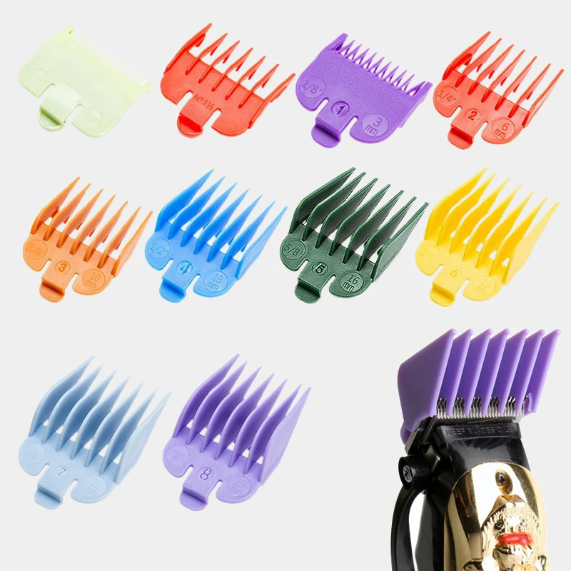 Set di pettini limite per tagliacapelli universale da uomo 2-10 pezzi guida da taglio per barbiere da salone accessori di ricambio strumenti per lo styling del tagliacapelli