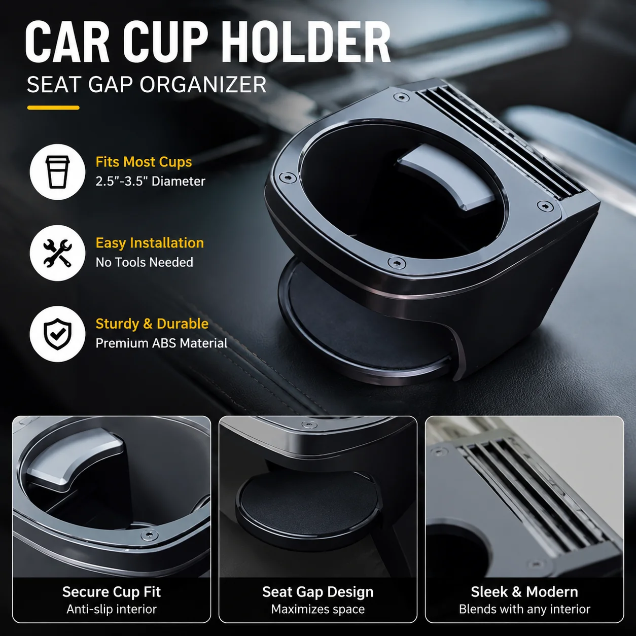 

Car Front Cup Holder kit for Mercedes-Benz G Class W463 G350 G500 G55 G63 G65 1989-2018 Dash Drink Water Cup Holder