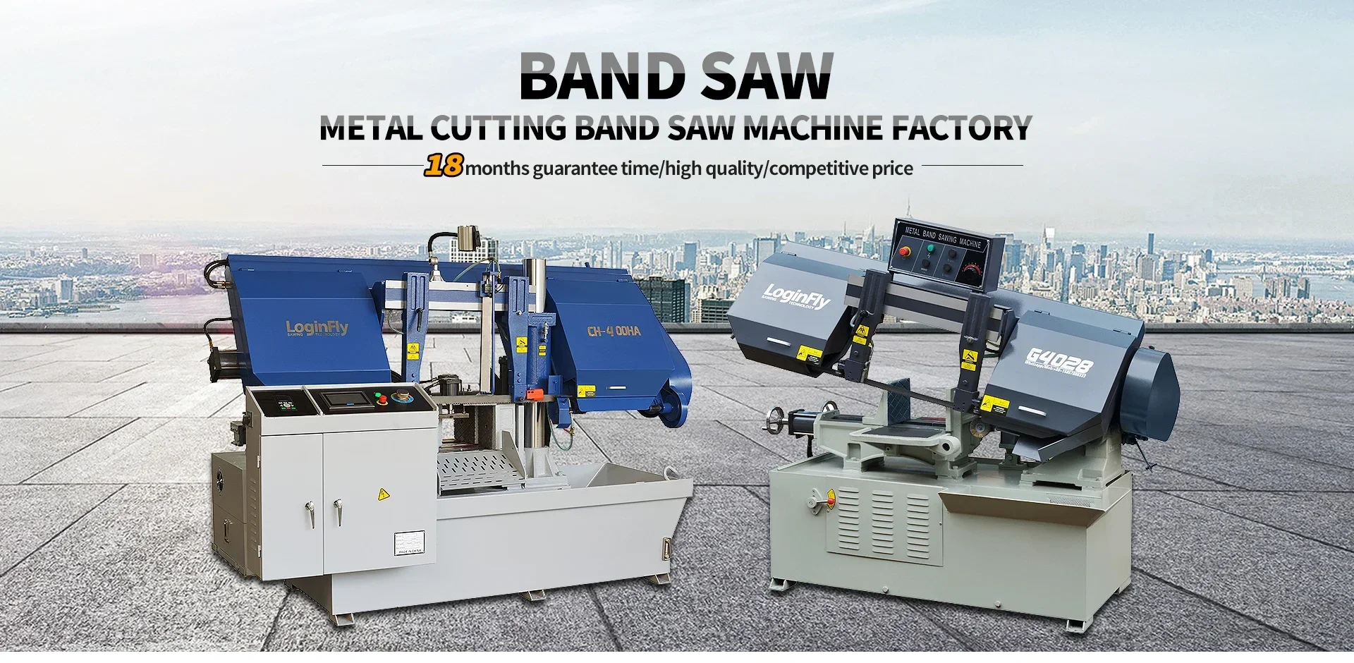 Cutting Hydraulic Band Saw LOGINFLY CE Semi Automatic Metal China New Product 2024 Multifunctional Provided Band Saw Water Pump