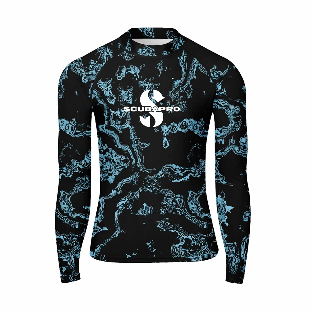 Diving T-Shirt Tight Long Sleeve Men's Rash Guard Swimwear Surf Clothing Beach Floatsuit UV Protection Tops Surfing Sportswear