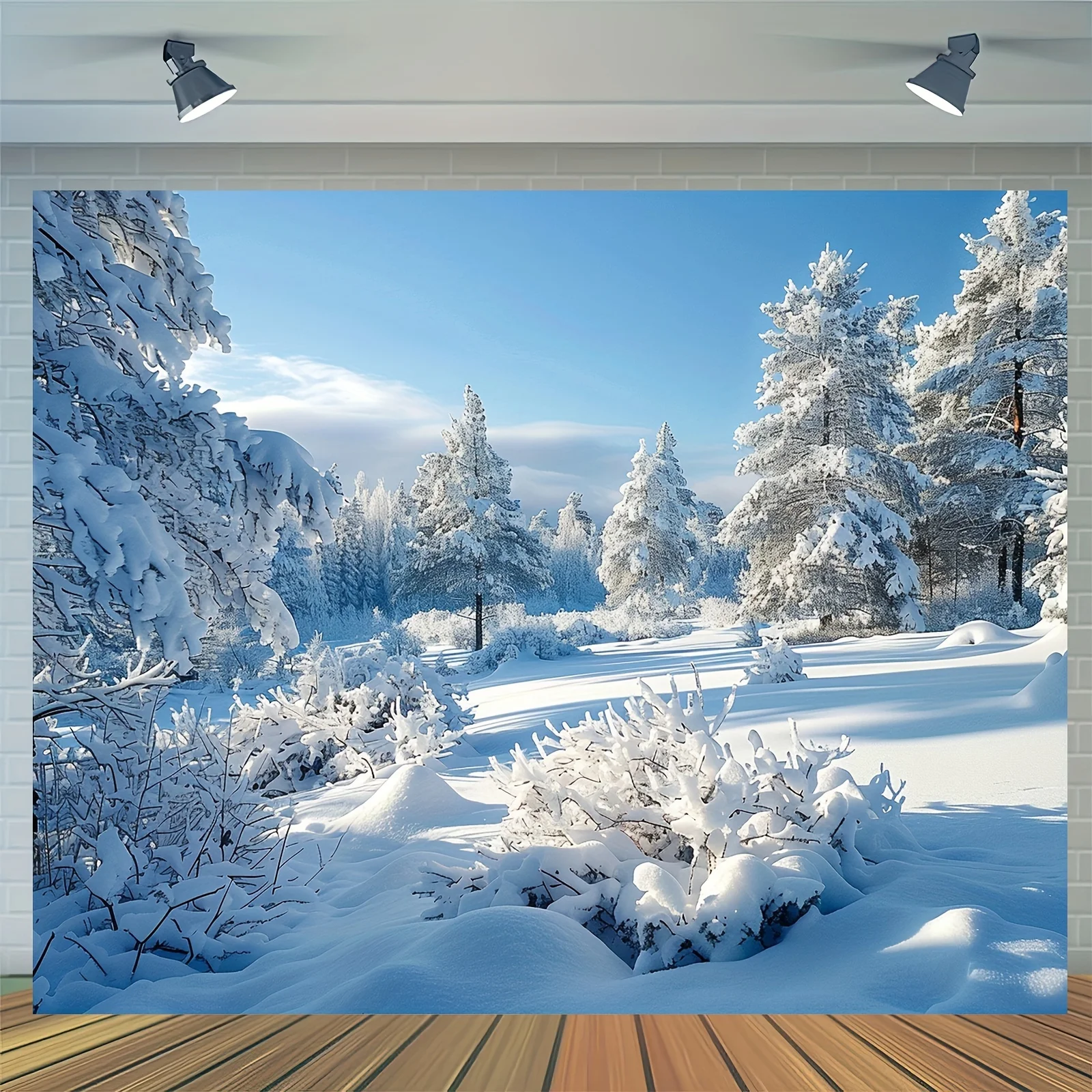 Winter Wonderland Photography Background - Snowy forest scenes, perfect for birthdays and multi-purpose occasions