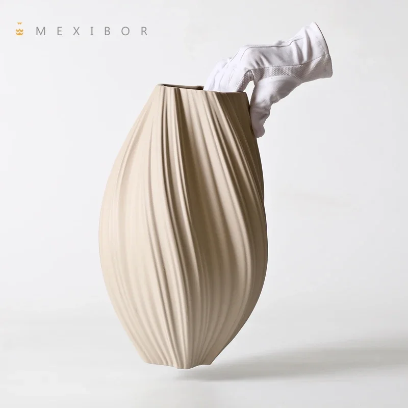 

Мебель для дома, керамическая минималистичная художественная ваза, элитная домашняя гостиная, большой декоративный орнамент