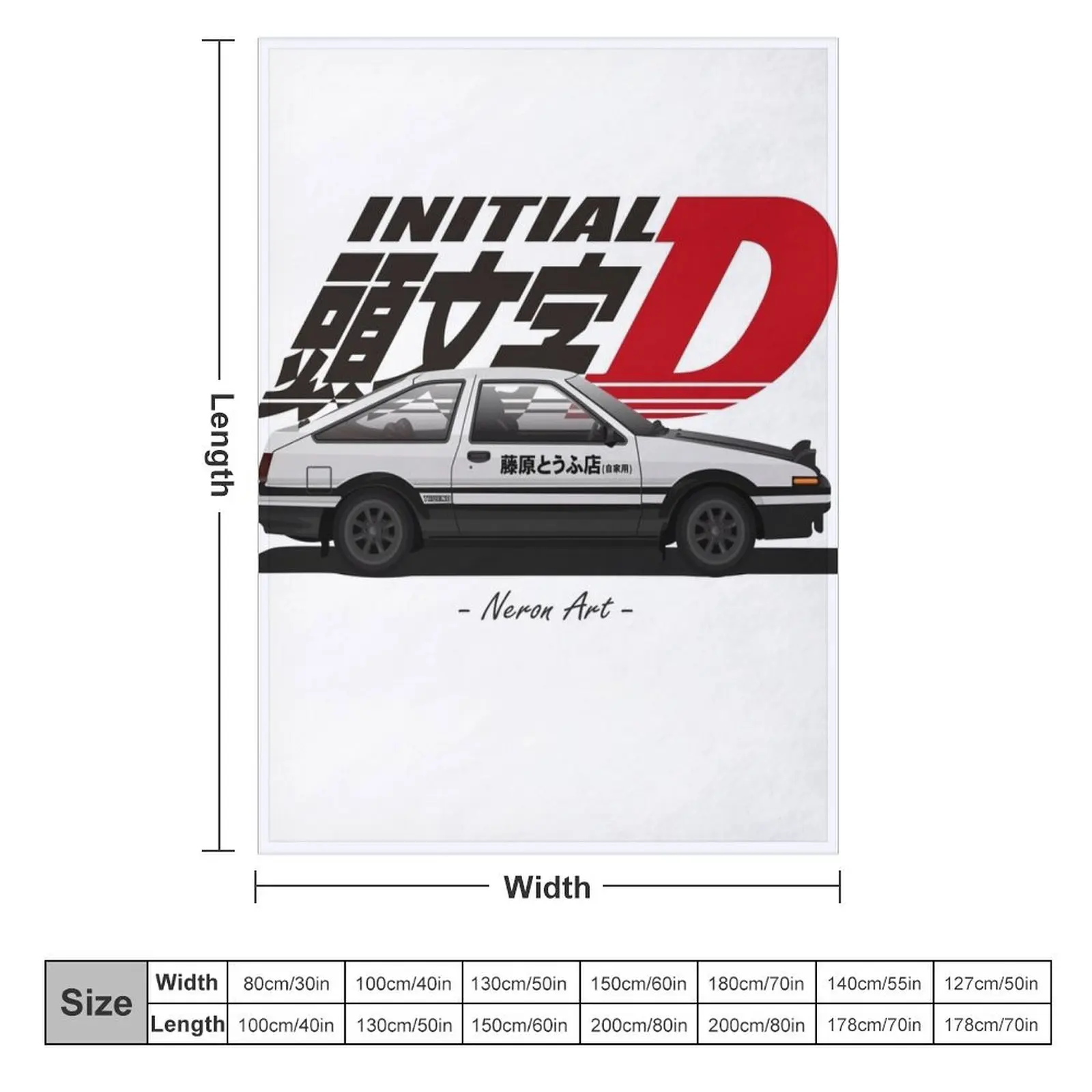 ae 86 INITIAL D Throw Blanket Soft Plaid Heavy Giant Sofa Blankets