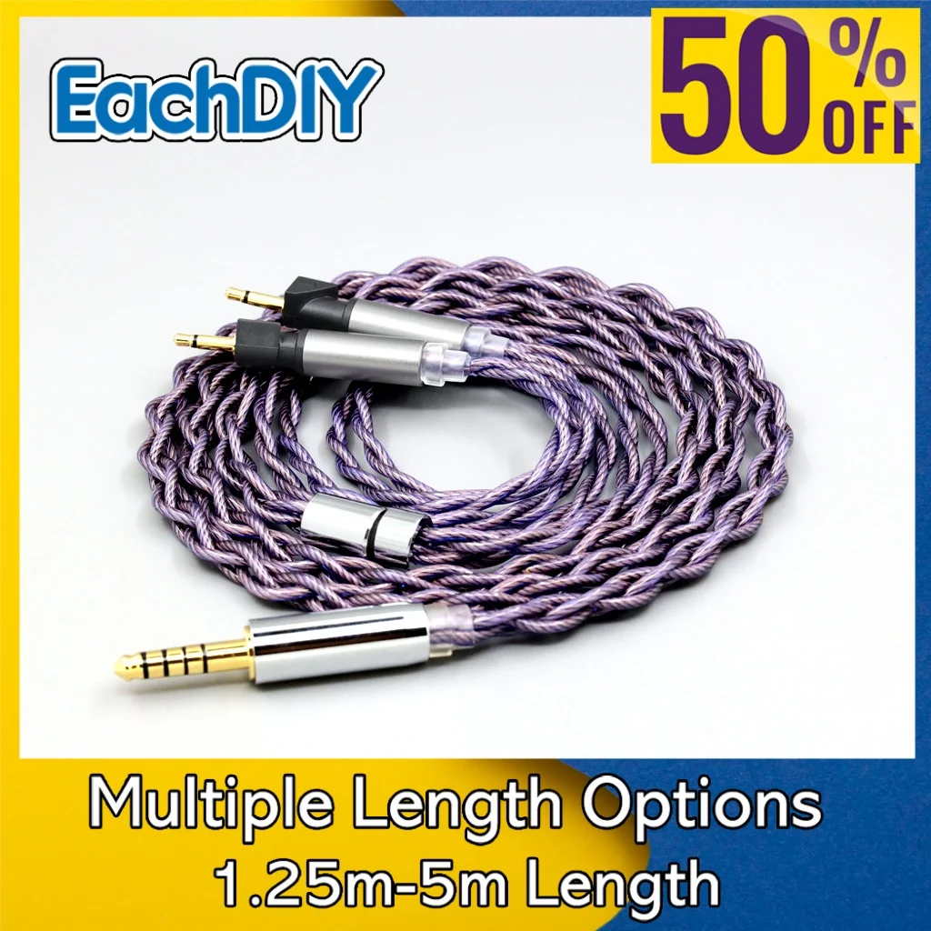 

Type2 litz 7N OCC 1.8mm 140 cores Earphone Cable For Abyss Diana v2 phi TC X1226lite headphone pin LN008500