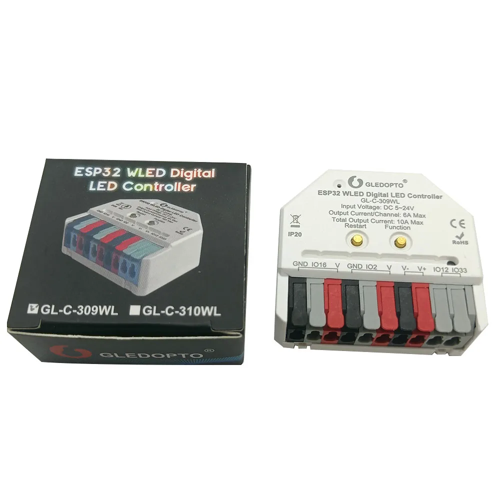 Mini WLED Controller LED Gledopto Music Dynamic Modes Use for WS2811 WS2812 SK6812 TM1814 WS2813 WS2815 Strip
