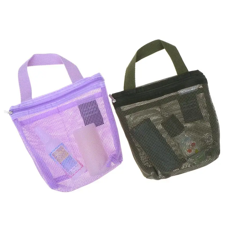 Mesh Waterproof Portable Toiletry Bag Gym Sundry Storage Pouch Travel Bath Cosmetic Organizer Outdoor Camping Carry Bag