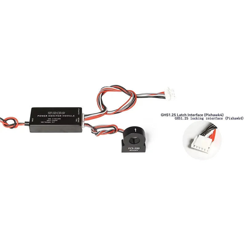 【Hot Cake】For PIXHAWK/Pixraptor/PX4 Series Power Monitor Module With Hall Sensor 200A High Voltage 12S For Drones GHS1.25 Lockin