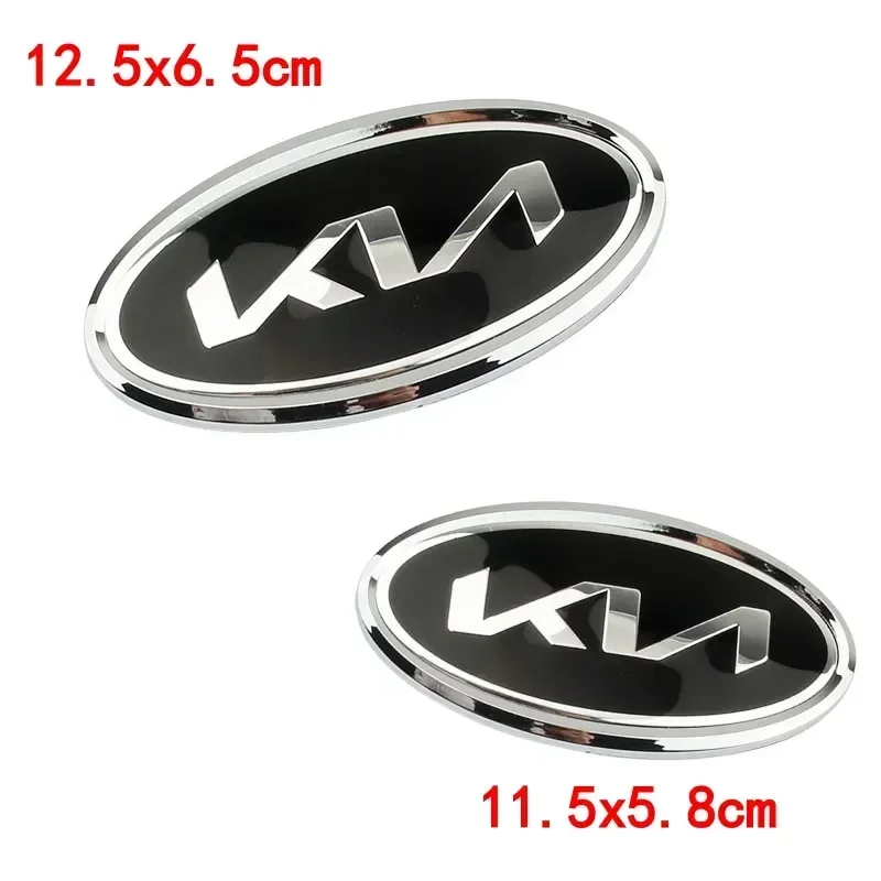 Car Front Rear Emblem Sticker for KIA K2 K3 K4 K5 KX7 Sportage Picanto Sorento Rio Niro Soul Ceed Steering Wheel Rim Logo Decals