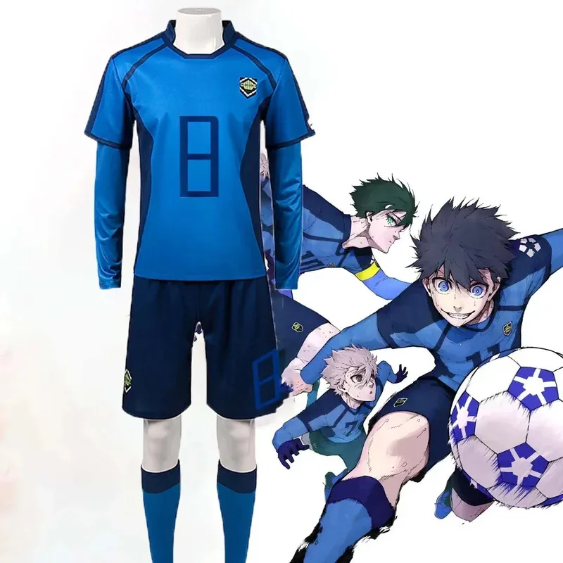 Blue Prison Cosplay Costume BLUELOCK Anime Ball Set Ordinary High School Students Football Sports Survival Game