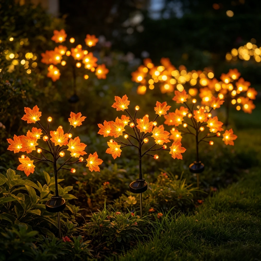 Outdoor Lighting Tree - مصباح شمسي خارجي بـ20 مصباح LED،