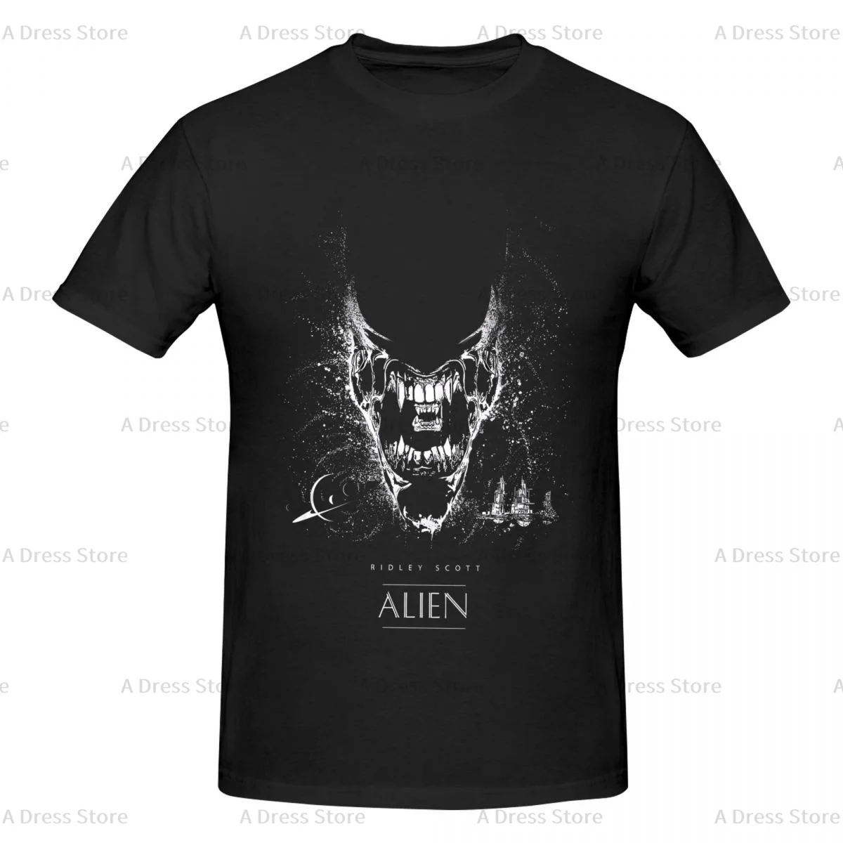 Xenomorph Essential Alien Mencosy Men's round neck Oversized T-shirt,Men's summer Vintage Casual Cotton Tee Shirt Gift