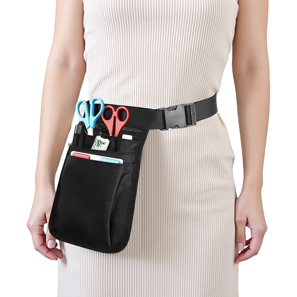 포켓이 있는 서버 앞치마 허리 주머니 웨이터 허리 팩 조절 가능한 벨트 레스토랑용 서빙 파우치 작업
