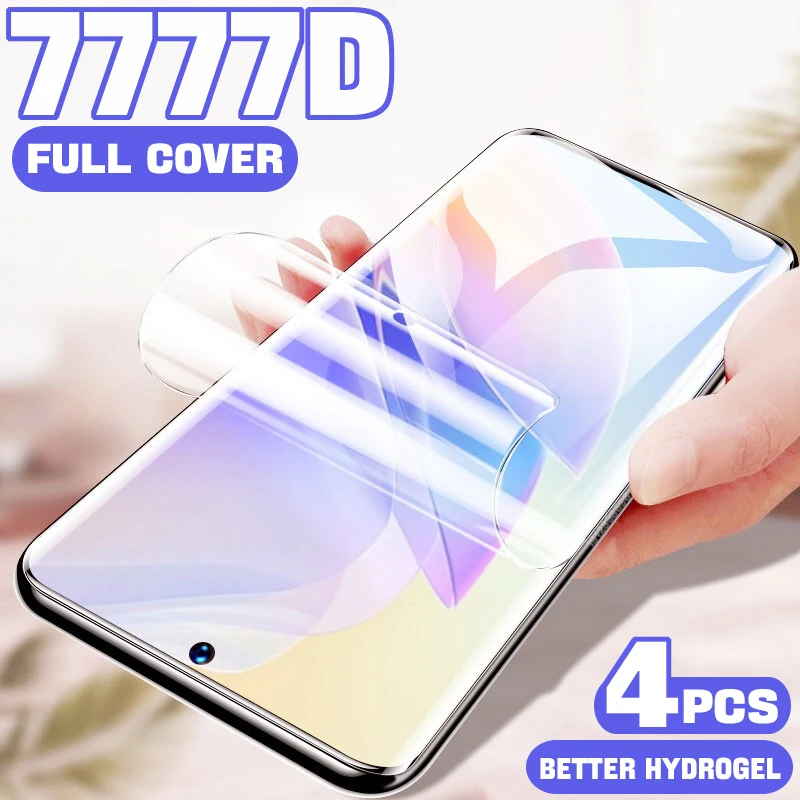 4PCS Full Cover Hydrogel Film On The For Xiaomi Poco X3 Pro X4 NFC M4 M3 F2 F3 GT Screen Protector For Redmi Note 10 9 8 11 Pro