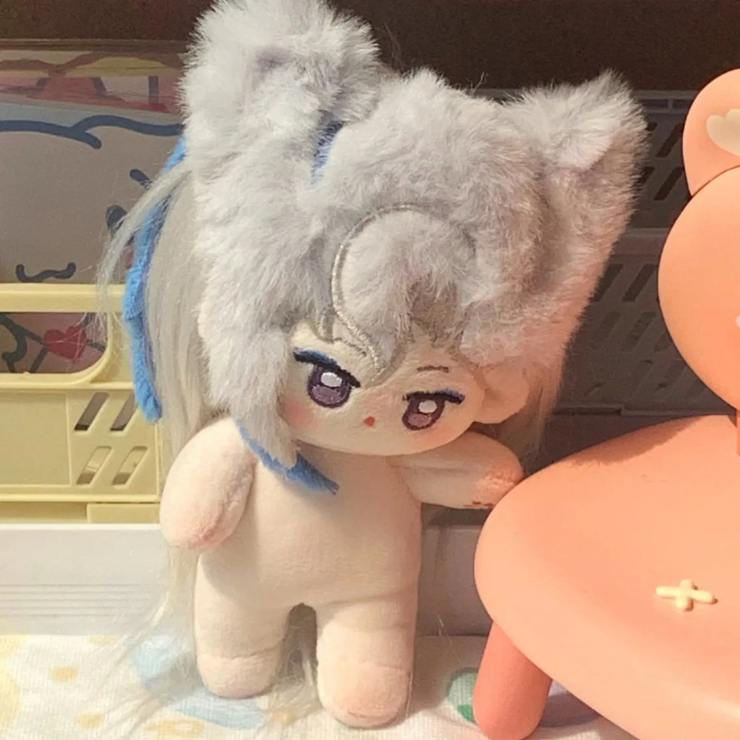 

10CM Genshin Impact Neuvillette Anime Plush Doll Toys with Skeleton Stuffed Cosplay Kawaii Ears Festival for Friends Gift