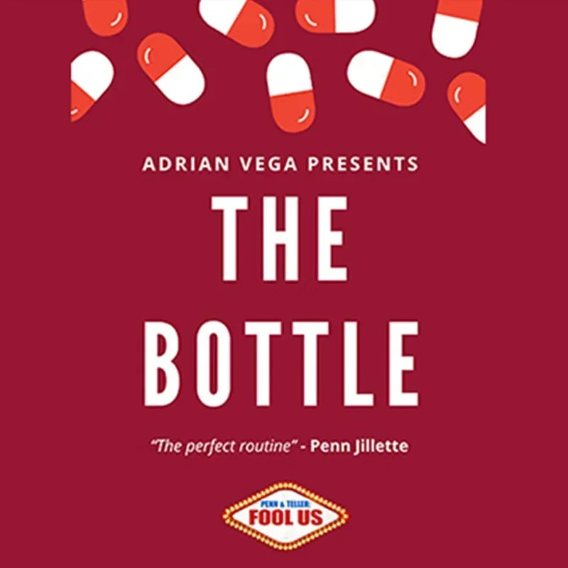 The Bottle by Adrian Vega Stage Magic Tricks Signed Card Appear in Sealed Bottle Magia Magician Prop Accessory Gimmick Illusion